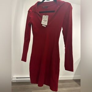 ZARA RED KNIT DRESS